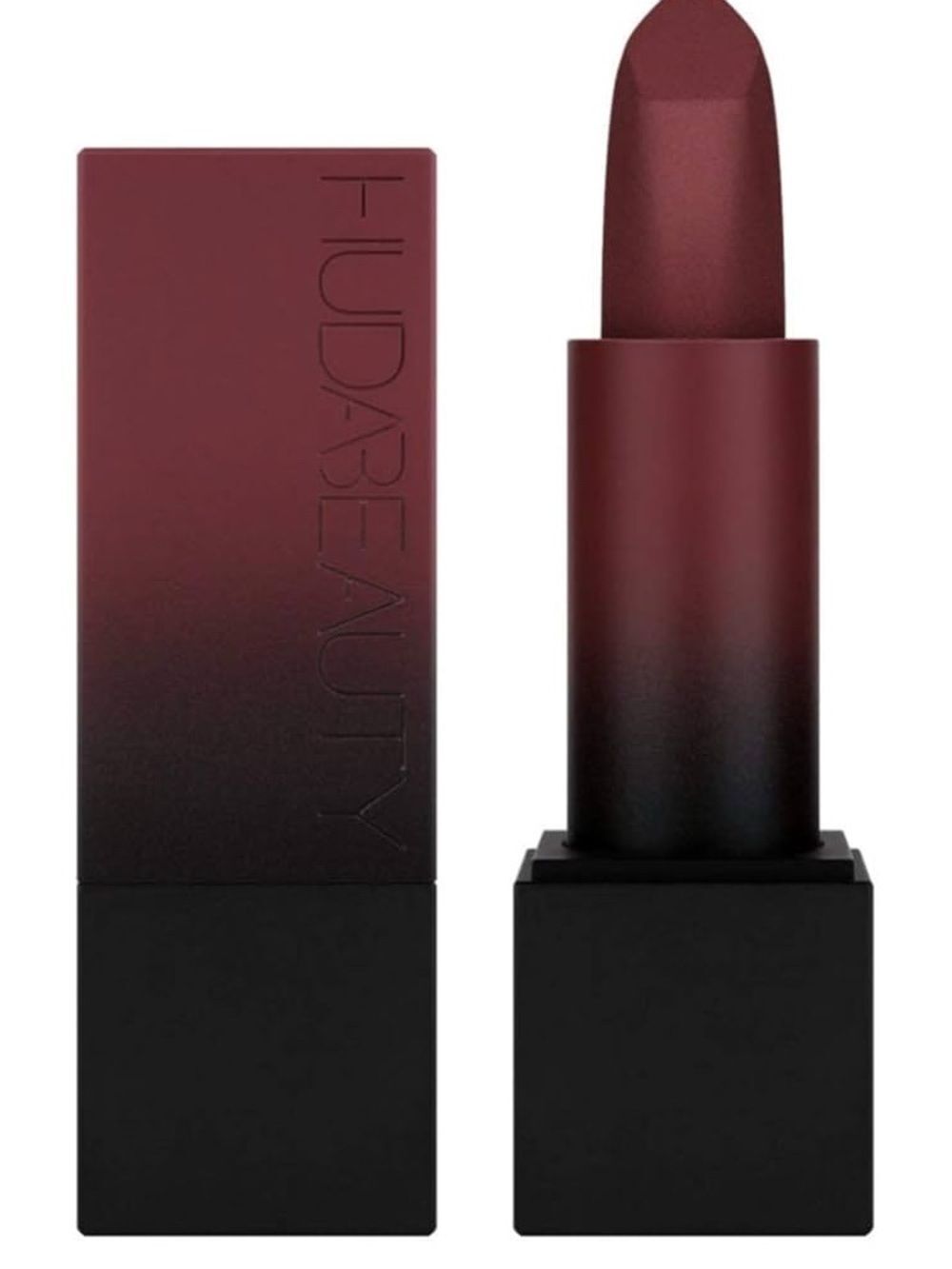 HUDA BEAUTY Matte Lipstick — Deep Wine Red